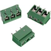 3 Pos Terminal Block, 5mm Pitch, 8A, 300V, Thru-Hole