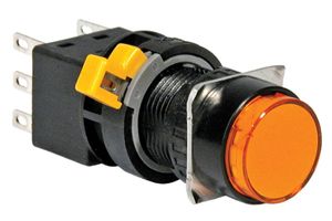 DPDT Illuminated Pushbutton Switch, Red LED, 3A 250VAC, Panel Mount