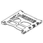 Conn SD Card HDR 9 POS 1.7mm Solder RA SMD 0.5A/Contact T/R