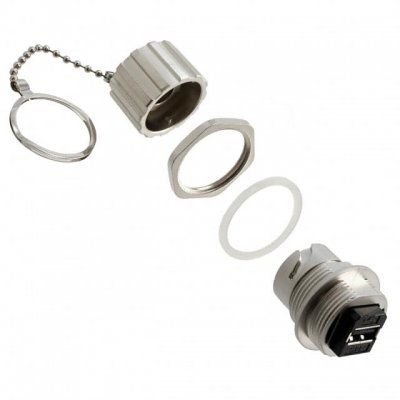 4 Pos Female USB A Receptacle, Straight, IP67, 1.5A