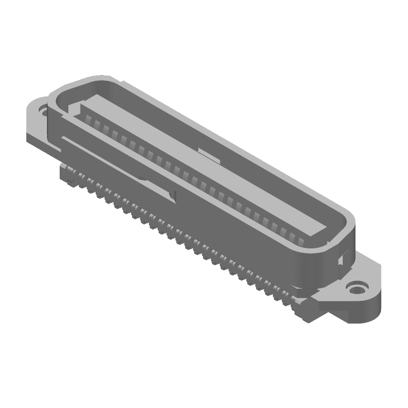 50 Pos IEEE 488 RA IDC Male Connector, 2.16mm Pitch, 3.5A
