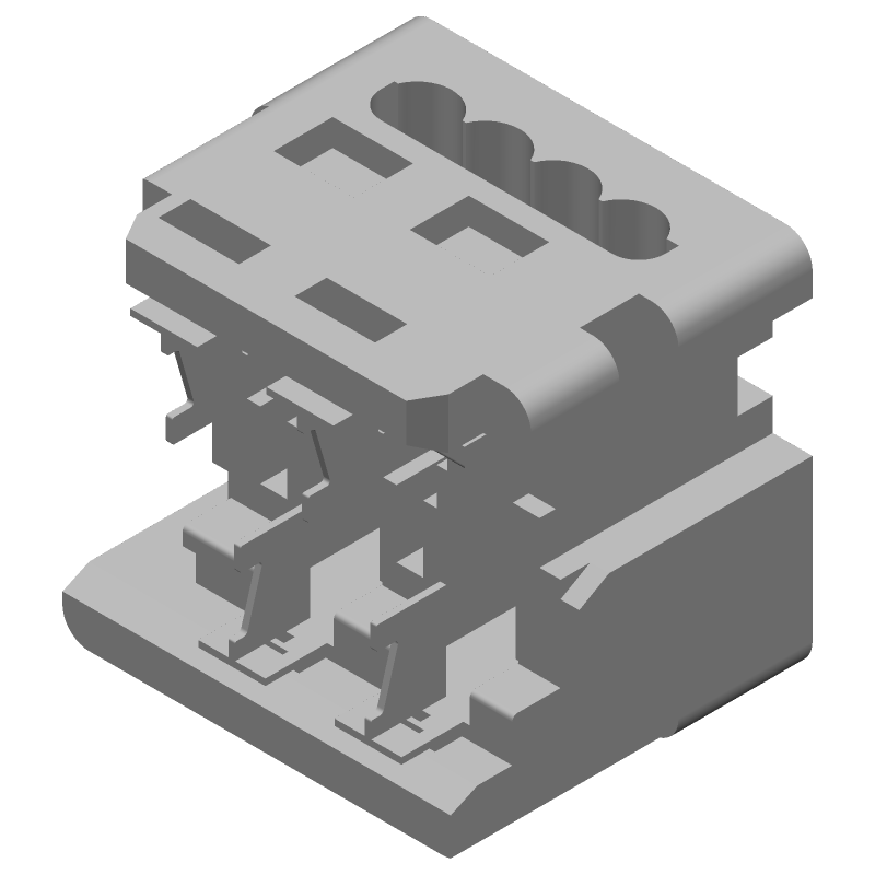 4 Pos 2 Row 1.27mm Pitch IDC Receptacle, 1.2A, 250V