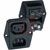 Conn Inlets/Outlets PL/RCP 3/3 POS Faston ST Panel Mount 3/3 Terminal 2 Port