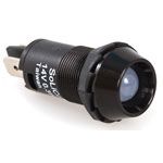 Indicator Panel Mount Round White LED 14Volt.3W .63 Hole 0.