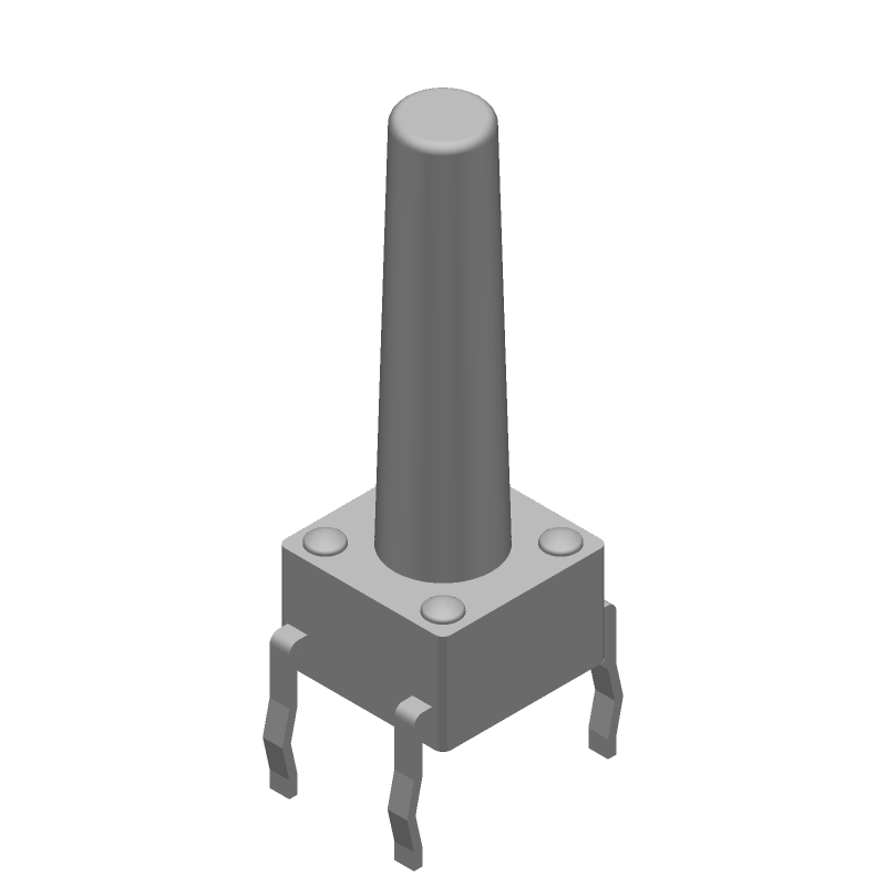 Tactile Switch SPST 50mA 24VDC Thru-Hole PC Pins