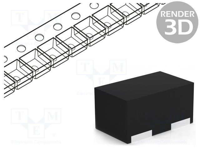 Trans Voltage Suppressor Diode, 8V V(RWM), Bidirectional, 1 Element, Silicon, DFN-2