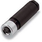 4-Pin Circular Connector, 4A, 30V, IP67, Gold, Screw