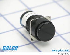 1A SPDT Pushbutton Switch, 250V, Black Button, Panel Mount