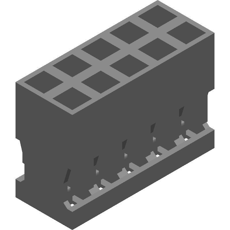 10 Pos 2mm Crimp Wire Housing, Female Socket, 1A, 200V, Straight