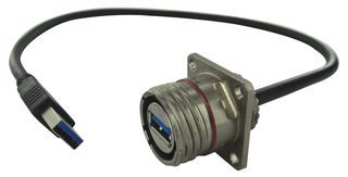 CONNECTOR, ETHERNET, RCPT, 4POS, PANEL