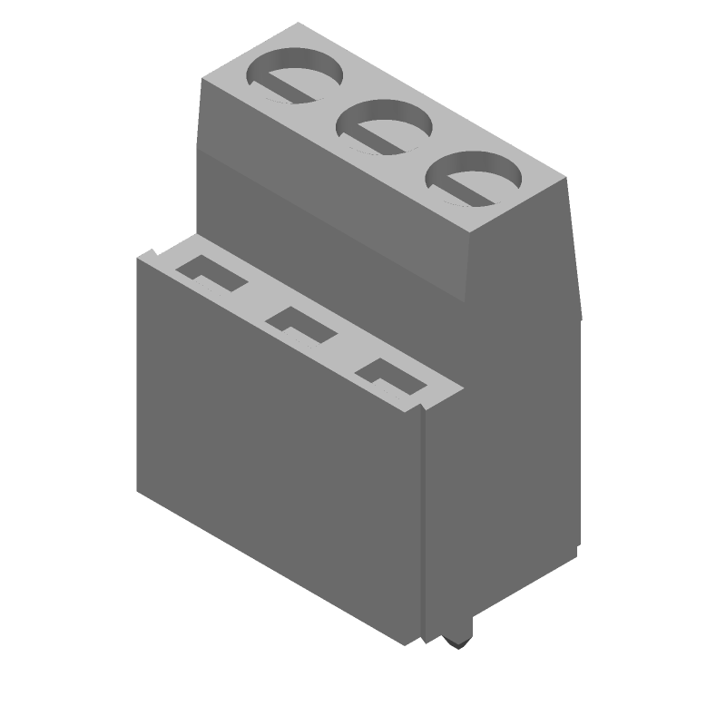 3 Pos 5.08mm Terminal Block, 24A, 250V, Solder, Thru-Hole, Green