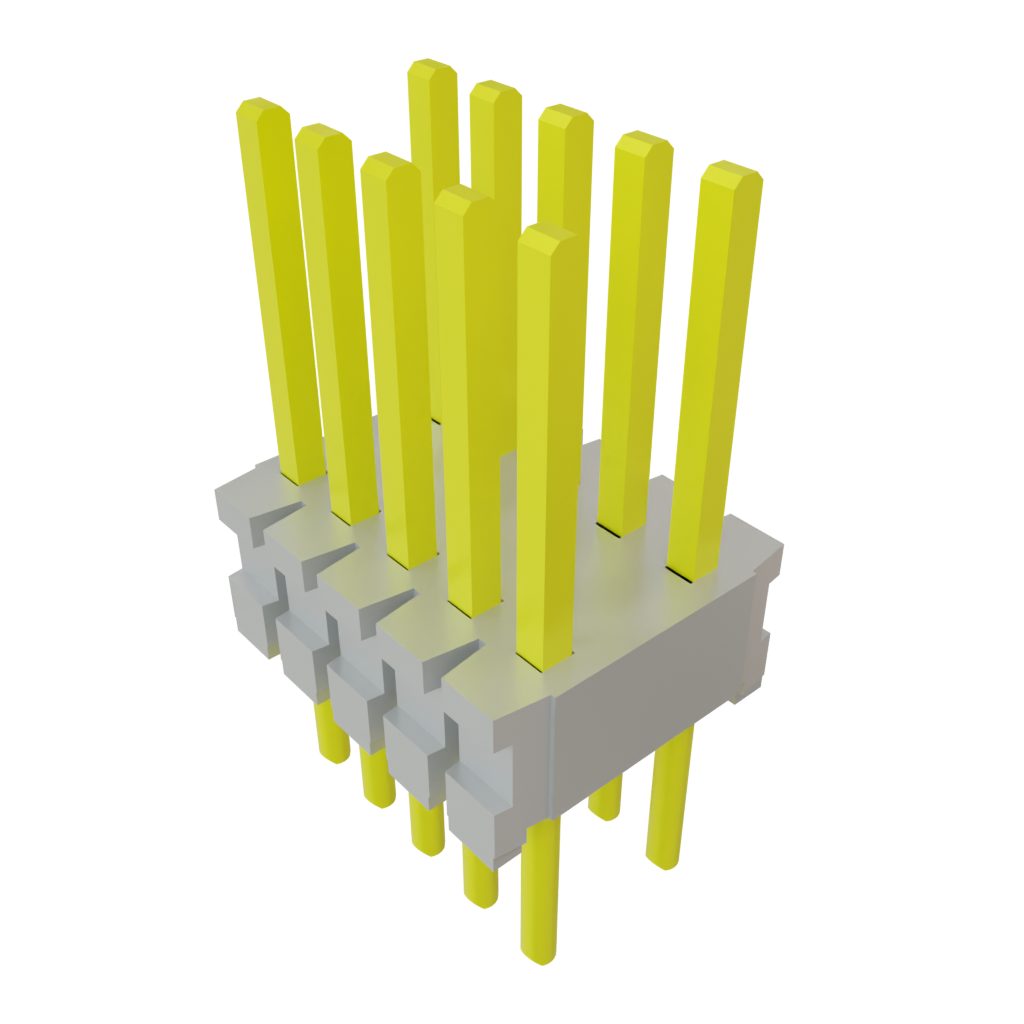 10-Contact 2-Row Through-Hole Header, Gold Plating, 1.27mm Pitch