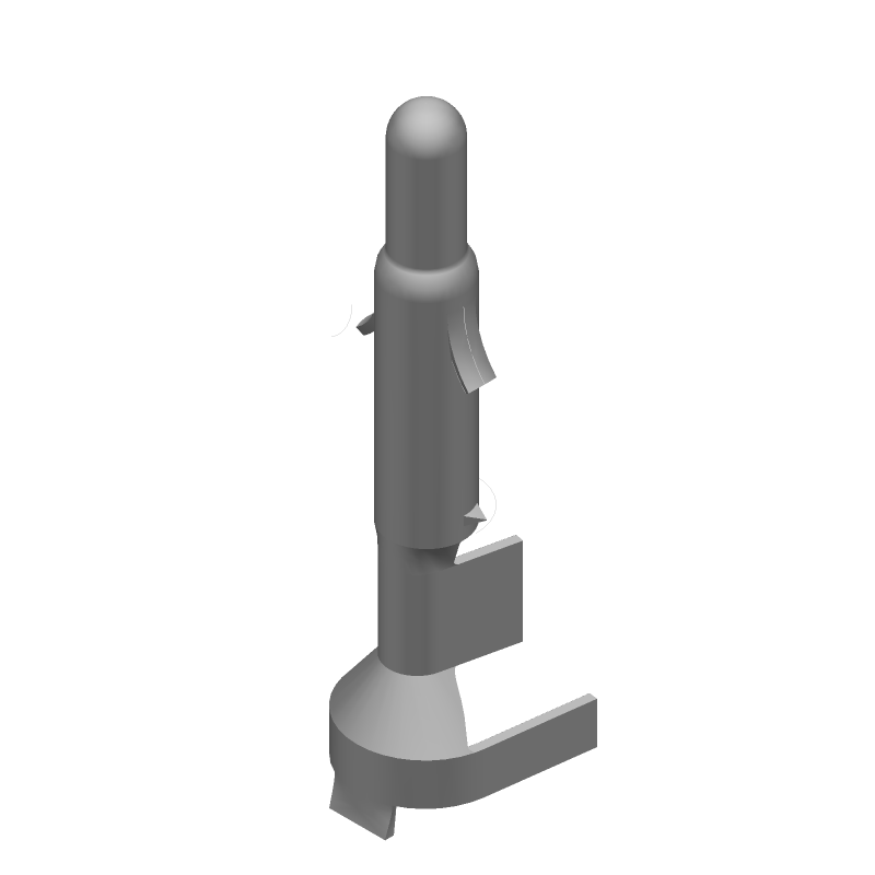 Power Contact Pin, Crimp, 19A, 600V, 14-20AWG, Gold/Nickel