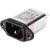 Filtered Power Entry Module, 3A, 250VAC, 3 Pos, 1 Port