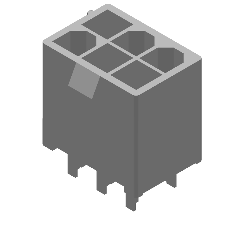 6 Pos 9A 600V Wire-to-Board Male Pin Power Connector