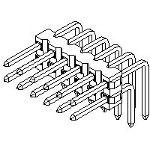 10 Pos 2 Row RA Header, 2.54mm Pitch, Gold Plated