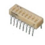 Switch DIP ON OFF SPST 2 Recessed Slide 0.15A 30VDC PC Pins 2000Cycles/Switch 2.54mm Thru-Hole Tube