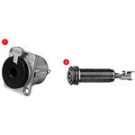 Phone Jack, 1 Port, 3 Contacts, Female, Panel Mount, Solder