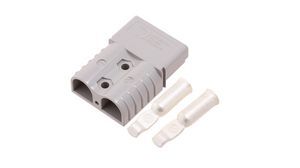 Rectangular Power Connector, 2 Contact(s), Hermaphroditic, Crimp and Solder Terminal