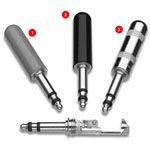 Conn 1/4" Phone Plug PL 3 POS Screw ST Cable Mount 3 Terminal 1 Port