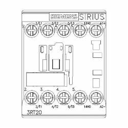 Contactor, 24 VDC, 3 NO, 1 make contact (NO), Screw Terminal, 3RT20171BB41, Siemens