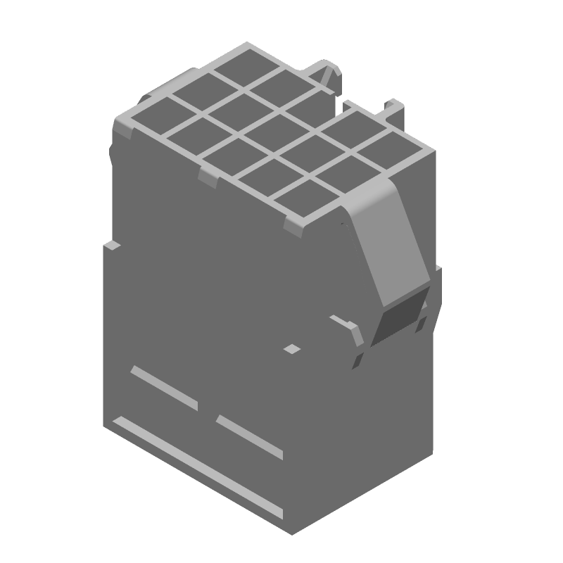 Rectangular Housing, 15 Pos, 3.96mm Pitch, Crimp, Female, Straight