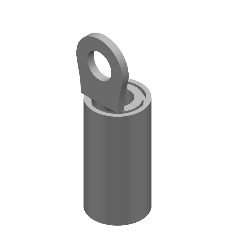 PIDG Ring Terminal, 10-12AWG, Copper/Tin, Yellow, 300V