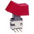 Switch Toggle (ON) OFF ON SPDT Paddle PC Pins 0.1A 28VAC 28VDC 0.4VA PC Mount with Bracket