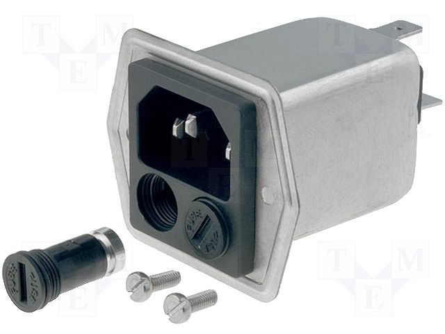 Filtered Power Entry Module 6A 250VAC 3 Pos