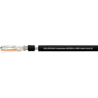 Audio cable 2 x 2 x 0.22 mm² Black Helukabel