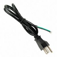 3-Conductor 18AWG Power Cord Assembly, NEMA 5-15P, 125V