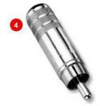 RCA Connector M 2 Pos Straight Solder 6A 250V