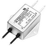 Power Line Filter 0.5A 250VAC Wire Lead Flange Mount