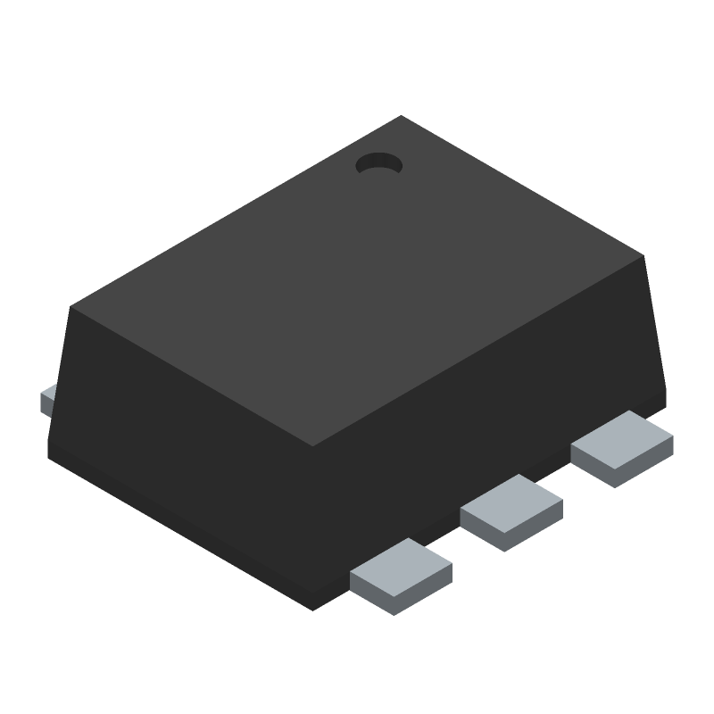 5-Ch Unidirectional TVS Diode, 6.1V Breakdown, 15pF, SOT-666