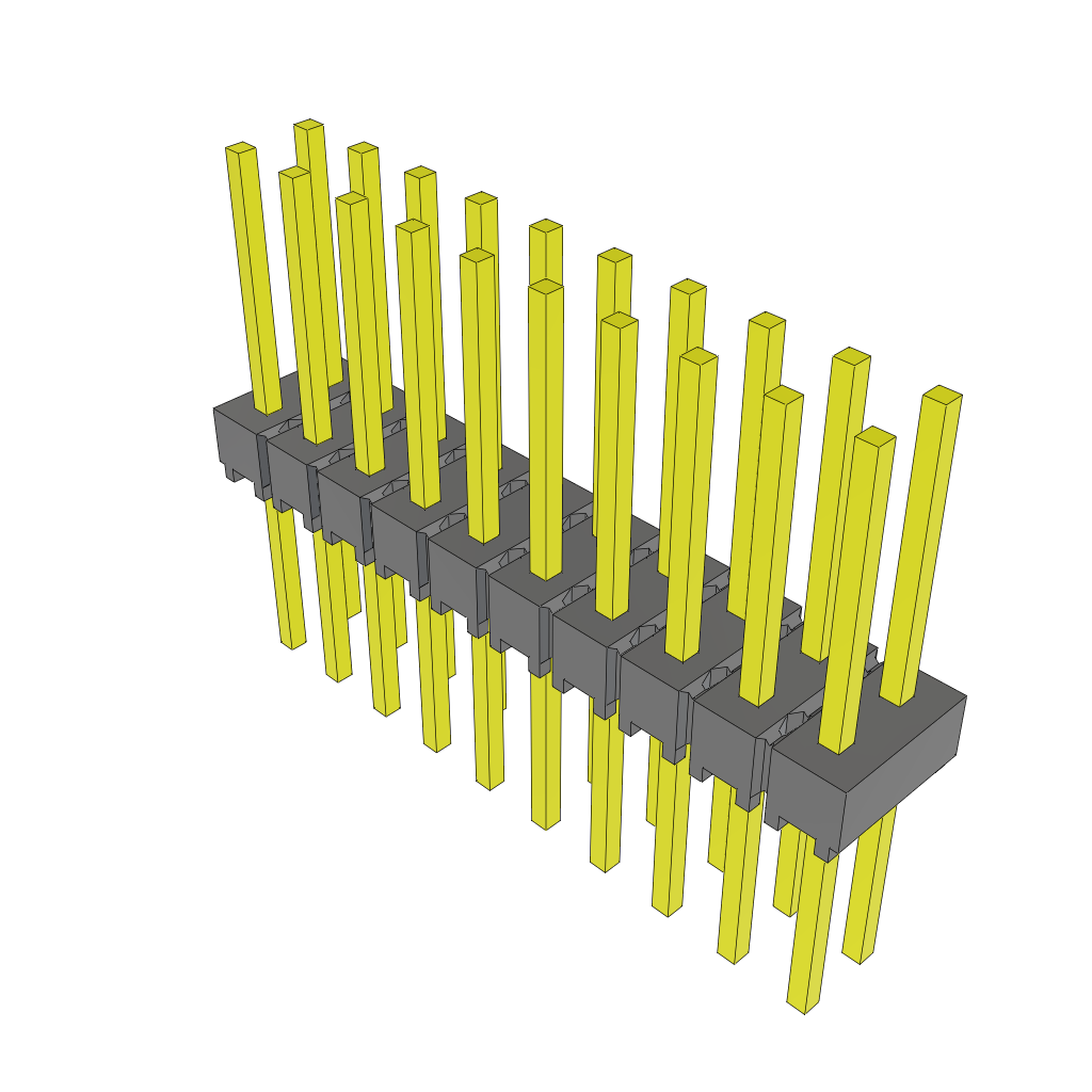 20-Contact Unshrouded Header HDR 2.54mm Pitch Through Hole