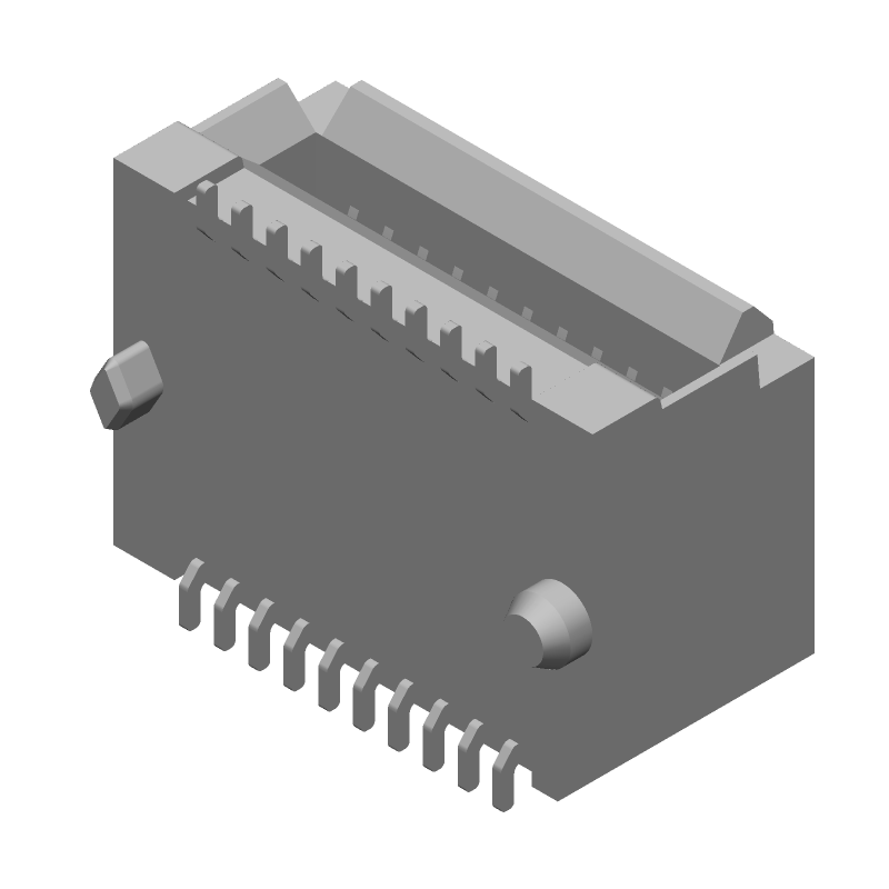 20 Pos RJ11 Connector, Right Angle, 0.8mm Pitch, Gold Plated