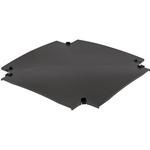 OPTIONAL COVER FOR THE FOUR WAY CROSS FITTING FRFWC24X4BL. SNAP-ON FEATURE ALLOWS COVER TO BE INSTALLED AND REMOVED WITH NO TOOLS REQUIRED