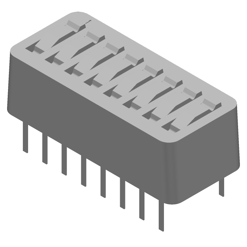 8-Pos Rotary DIP Switch, Through Hole, SPST, 1.5A, Gold