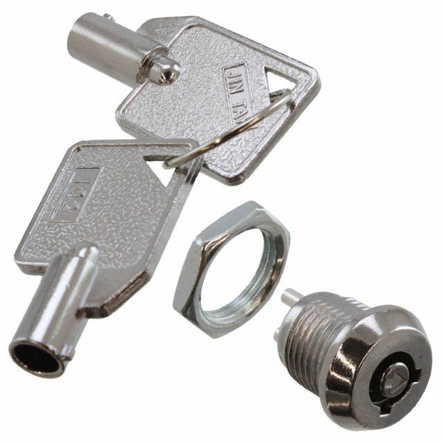 Keylock Switch SPST 1A 250VAC Solder Lug Panel Mount