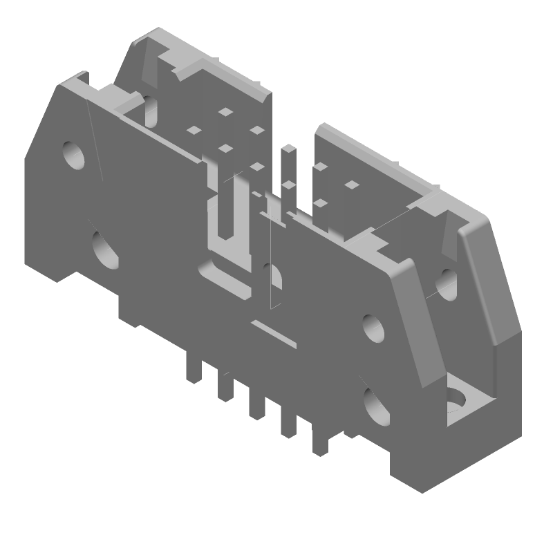 10 Pos 2.54mm Shrouded Header, Straight, Thru-Hole, 1A, Gold