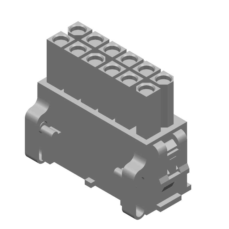 12 Pos Wire Housing, 600V, 9.5A, Crimp, Straight, UL94 V-0
