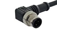 M12 5-Pin Plug to Wire Lead Cable Assembly, 5m, 5A, IP67