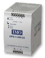 IMO PRECISION CONTROLS   DPS-1-240-24   AC/DC DIN Rail Power Supply, Active PFC, Fixed, 93 V, 264 VAC, 240 W, 24 V, 10 A