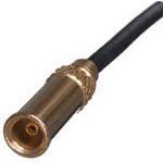 RF MMCX Connector, 6GHz, 50R, Male, Crimp, Gold