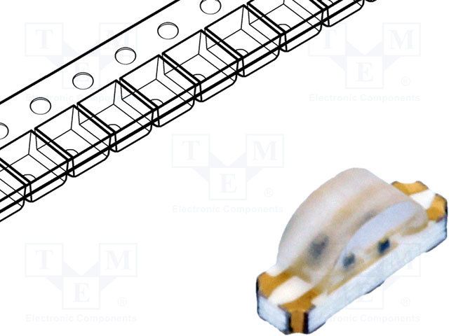 Bi-Color Green/Red LED Emitter, 1206 SMD, 20mA, 130°
