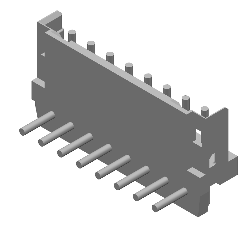 8 Pos 2mm RA Wire-to-Board Header, Male, Tin, 4A, 125V