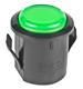 Illuminated Pushbutton Switches Contactless, Rnd Blk 6-pin, Grn w/Grn LED