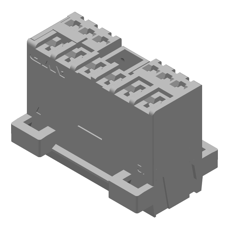 Conn Housing PL 12 POS 5mm Crimp RA Cable Mount Natural Bag Automotive