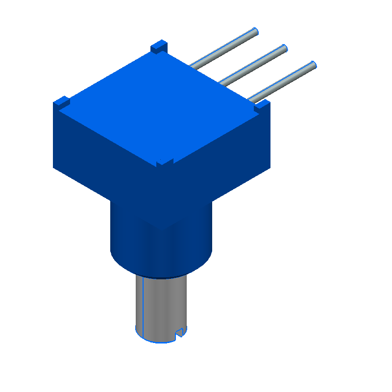 Conductive Plastic Potentiometer, 5kR, 1W, 5% Lin, 20% Tol, 1 Turn