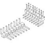 8 Pos 2.54mm RA Header, Male Pin, Gold Plated, 3A, 125°C